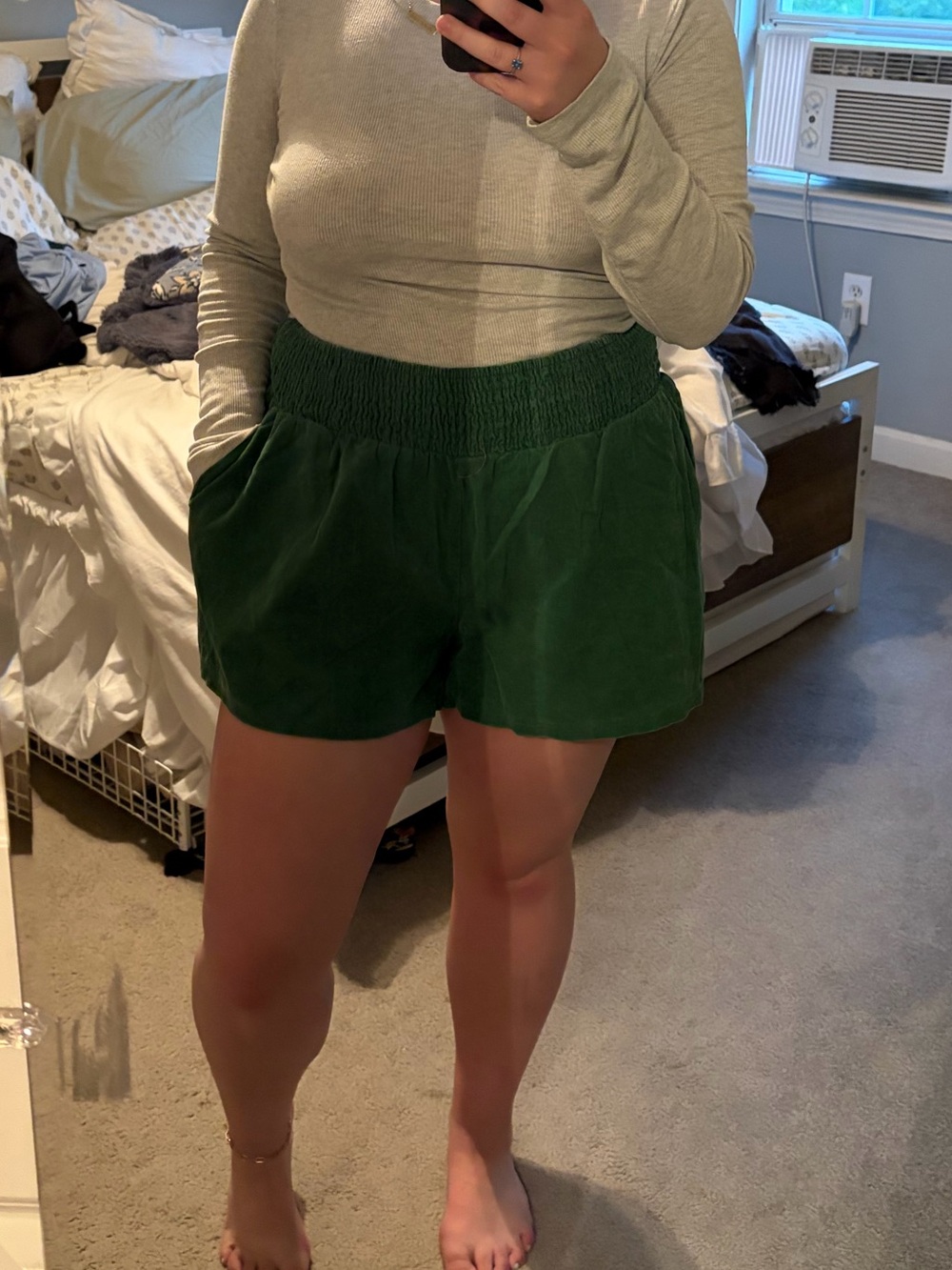 Wild fable green corduroy shorts